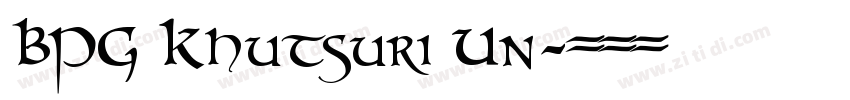 BPG Khutsuri Un字体转换